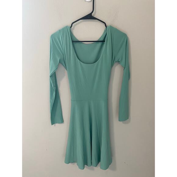 NWOT AYM Rene Reversible Mini Dress, Deep Sage Green Size Medium - Picture 1 of 3